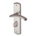 Heritage Brass by M Marcus Satin Nickel Bathroom Door Handle - Centaur Range - 189 x 48mm