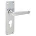 Exel Polished Chrome Victorian Straight Euro Lock Door Handle - 155 x 42mm