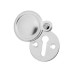 Exel Victorian Covered Escutcheon - 31mm Diameter - Keyhole - Satin Aluminium