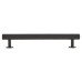Alexander & Wilks Leila 15mm Hammered T-Bar Cabinet Pull Handle - 160mm Centres - Matt Black