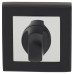Exel Square Bathroom Turn & Release - 52mm Diameter - Matt Black/Polished Chrome