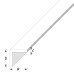Rothley 2500mm Self-Adhesive Plastic Angle - Equal Sided - 20 x 20 x 1mm - White 