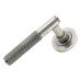 From The Anvil Pewter Knurled Door Handles on Round Rose - Brompton Range 