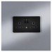 Knightsbridge 13A 2G DP Switched Socket with Photocell Nightlight Function - Matt Black/Black