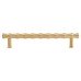Alexander & Wilks Crispin Bamboo 15mm T-Bar Cabinet Pull Handle - 160mm Centres - PVD Satin Brass