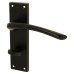 Exel Matt Black Bathroom Door Handle - Rimini Range - 151 x 42mm