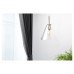 Exel Noord Knurled Ceiling Light Pendant - Satin Nickel Fittings and Hooded Clear Glass Shade