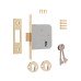 ERA 3 Lever Deadlock - 64mm Case - 44mm Backset - Polished Brass 