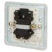 Knightsbridge 20A 1 Gang Screwless Flat Plate Double Pole Switch - Matt White