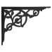 Olde Forge Vine Shelf Bracket - 245 x 195mm - Black