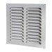 Exel Hooded Louvre Vent - 229 x 229mm - 9975mm² Free Air Flow - Polished Stainless Steel