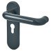 Hoppe AR600/23 Anthracite Grey Nylon Steel Core Euro Lock Door Handle - 47.6mm c/c - Paris Range