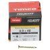 TIMCO Velocity Pozi Countersunk Wood Screws - 4.0 x 40mm - Yellow Zinc - Pack of 200