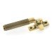 From The Anvil Brompton Knurled Locking Mortice & Hook Plate Window Fastener - Left - Aged Brass