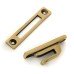 From The Anvil Brompton Knurled Locking Mortice & Hook Plate Window Fastener - Left - Aged Brass