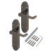 Exel Victorian Summer Latch Door Handle Kit - Black Nickel