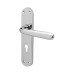 Exel Polished Chrome Keyhole Lock Door Handle - Arezzo Range - 182 x 39mm Exel Polished Chrome Keyhole Lock Door Handle - Arezzo Range - 182 x 39mm