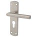 Exel Satin Stainless Steel Mitred Euro Lock Door Handle - 172 x 44mm