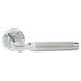 Serozzetta by Carlisle Brass Satin Chrome/Polished Chrome Door Handles on Round Rose - Azul Range 