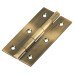 Solid Drawn Butt Cabinet Hinge - 75 x 40 x 2.0mm - Antique Brass - Pair