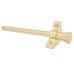 Exel Stair Rod with Fluted Finials - 900mm Length - Satin Brass
