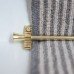 Exel Stair Rod with Fluted Finials - 900mm Length - Satin Brass
