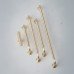 Exel Crewe 10mm Reeded D-Bar Cabinet Pull Handle - 96mm Centres - Satin Brass