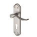 Heritage Brass by M Marcus Satin Nickel Scroll Euro Lock Door Handle - Sandown Range - 180 x 48mm