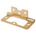 Flush Cabinet Hinge - 75 x 51 x 1mm - Polished Brass - Pack of 10 Pairs