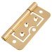 Flush Cabinet Hinge - 75 x 51 x 1mm - Polished Brass - Pack of 10 Pairs