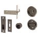 FVG Round Flush Privacy Set with Bolt - Black Nickel