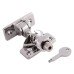 Hampstead Locking Brighton Screw Pattern Sash Window Fastener - 57 x 22mm - Polished Chrome