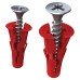 Rawlplug UNO Wall Plug - 6 x 28mm - Red - Pack of 96