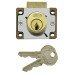 UNION 4147 Rim Cupboard Lock - 44.5 x 33.3mm - Deadbolt - Polished Brass