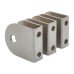 Toilet Cubicle Pilaster Bracket - 19-20mm Panels - 304 Stainless Steel - Pack of 3