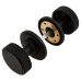 Hampstead Riley Knurled Mortice Door Knob - 62mm Rose Diameter - Matt Black Hampstead Riley Knurled Mortice Door Knob - 62mm Rose Diameter - Matt Black