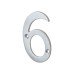 76mm Screw Fix Door Numeral - 6 / 9 - Satin Chrome