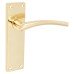 Exel Polished Brass Latch Door Handle - Rimini Range - 151 x 42mm Exel Polished Brass Latch Door Handle - Rimini Range - 151 x 42mm