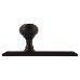 Hampstead Miller Reeded Mortice Door Knob on Backplate - Latch - 205 x 52mm - Matt Black 