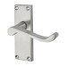Exel Budget Scroll Latch Door Handle Kit - Short Plate - Satin Chrome