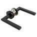 Jigtech Matt Black Door Handles on Round Slim Rose - Schema Rita Range 