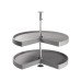 Emuca 3/4 Tray Carousel Set - Cabinet Width 900mm - Grey Plastic
