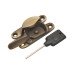 Exel Heavy Duty 14mm Narrow Keep Locking Fitch Sash Window Fastener - 65 x 14mm - Antique Brass