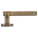 Exel Antique Brass Hexagonal Door Handles on Round Rose - Juno Range Exel Antique Brass Hexagonal Door Handles on Round Rose - Juno Range