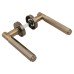 Exel Antique Brass Hexagonal Door Handles on Round Rose - Juno Range Exel Antique Brass Hexagonal Door Handles on Round Rose - Juno Range