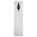 Exel Finger Plate - Ladies Toilet Door Sign - 300 x 75mm - Satin Anodised Aluminium