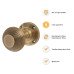 Exel Reeded Beehive Mortice Door Knob - 60mm Rose Diameter - Antique Brass