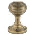Exel Reeded Beehive Mortice Door Knob - 60mm Rose Diameter - Antique Brass