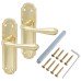 Hampstead Polished Brass Latch Door Handle - Genoa Range - 168 x 45mm