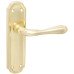 Hampstead Polished Brass Latch Door Handle - Genoa Range - 168 x 45mm